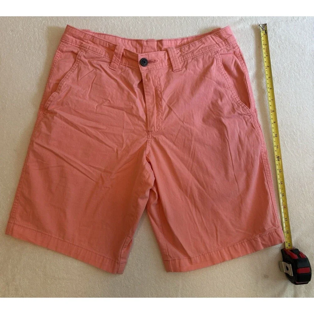 Magellan Outdoors Men’s 30W Coral Chino Shorts Cotton Stretch Casual Flat Front